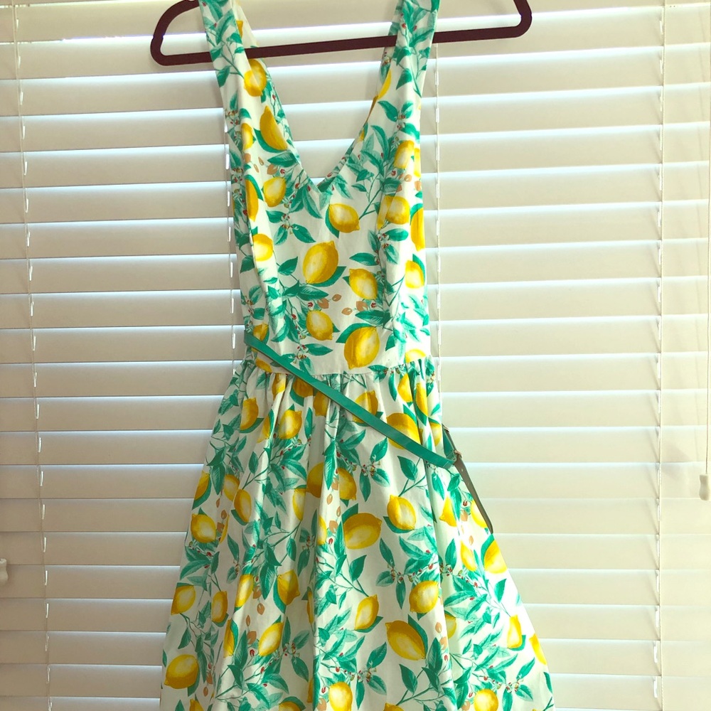 Lemon Print Skater style Dress